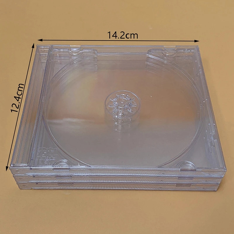 Caso de disco de disco de peça única de plástico transparente, caixa de disco de DVD espessada de CD, caixa de disco F2024216