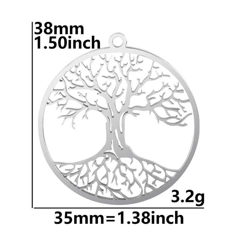 Pendant Necklaces 4mm Width Stainless Steel Jewelry Chain Necklace For Women Men Accessories Tree Of Life Pendant Charm Neclace Statement FashionL2403L2403