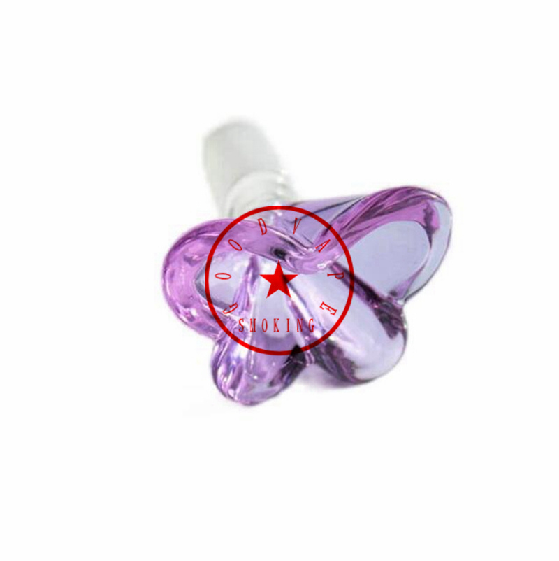Colorful Butterfly Style Glass Bubble Smoking Portable Replaceable 14MM 18MM Male Joint Interface Bong Waterpipe Bubbler Handpipe Herb Tobacco Banger Bowl DHL