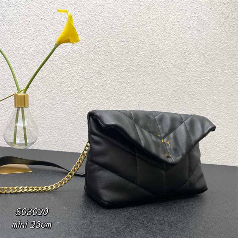 Designer-Umhängetasche, luxuriöse Handtasche mit Damen-Kette, Umhängetaschen, weiches Rindsleder, Materialien, modische Geldbörse, passende Y-Heim-Schrägstreifen-Steppungsprozess-Einkaufstasche