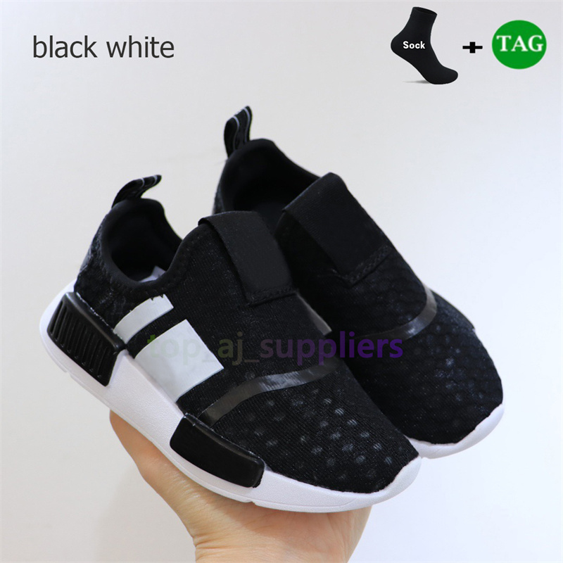 Dzieci NMDS 360 Buty do biegania dla Dziewczyna 360S Młodzieżowe Designer Designer Black White Boys Sports Treners Girl