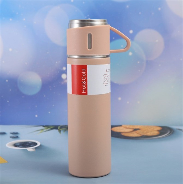 500 ml 304 Edelstahl Vakuum Isolierte Flasche Geschenk Set Büro Business Stil Kaffeetasse Thermos Flasche Tragbare Flasche Karaffe