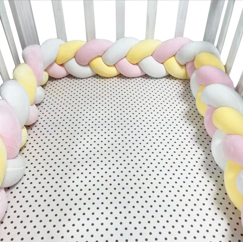 Sängkläder sätter 4m baby säng stötfångare på spjälsuppsättningen för född barnsängskydd knätera kudde kudde antikollision 220718 droppleverans DHC