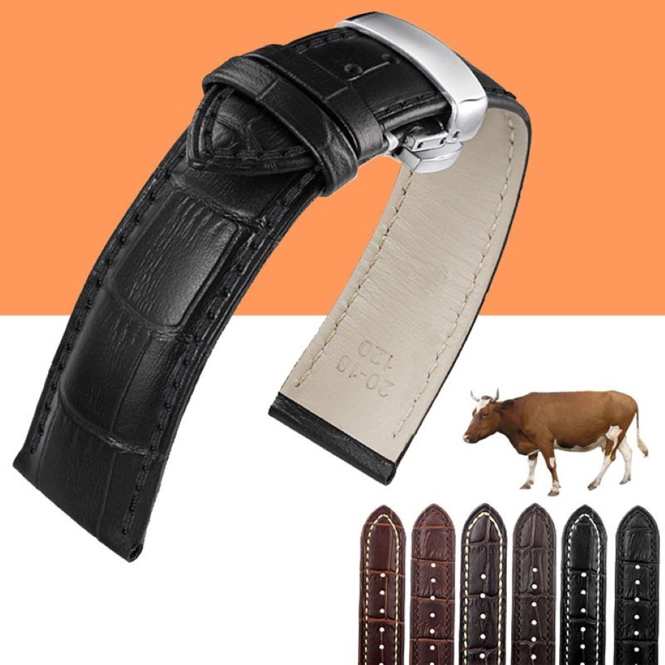 Genuine Leather Watchband Watch Band Strap for IWC Tissot 12mm 13mm 14mm 15mm 16mm 18mm 19mm 20mm 22mm 24mm257Y