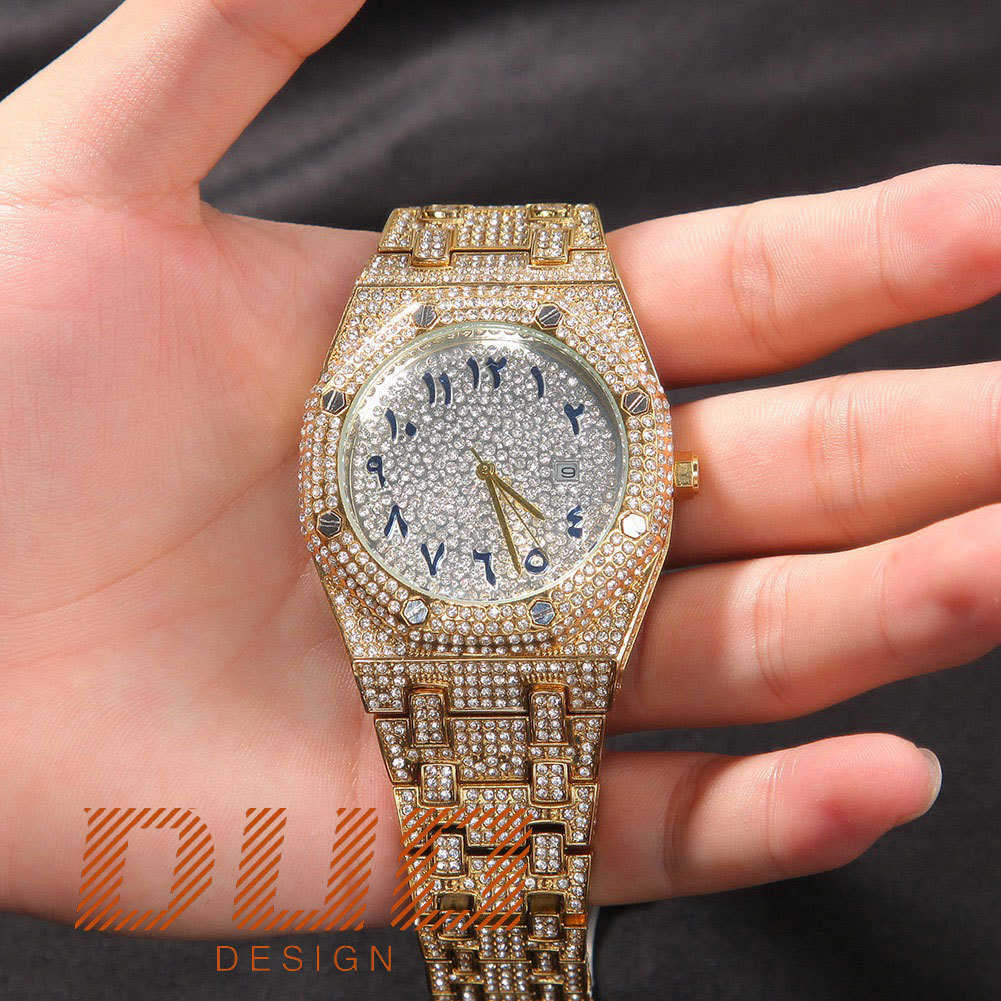 Diamanttest bestehen Luxusuhr Moissanit Iced Out Hip-Hop-Uhren Original Saphirspiegel 39 mm Automatische Designer-Armbanduhr Mechanisch Hochwertiges Uhrwerk