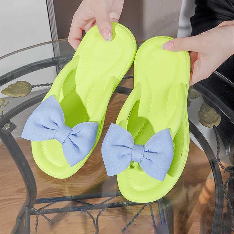 Slippers Womens Thick Sole Flap 2023 Summer New Outdoor Beach Sandals Shower Non slip Soft Slippery ShoesOI4XG60P H240322