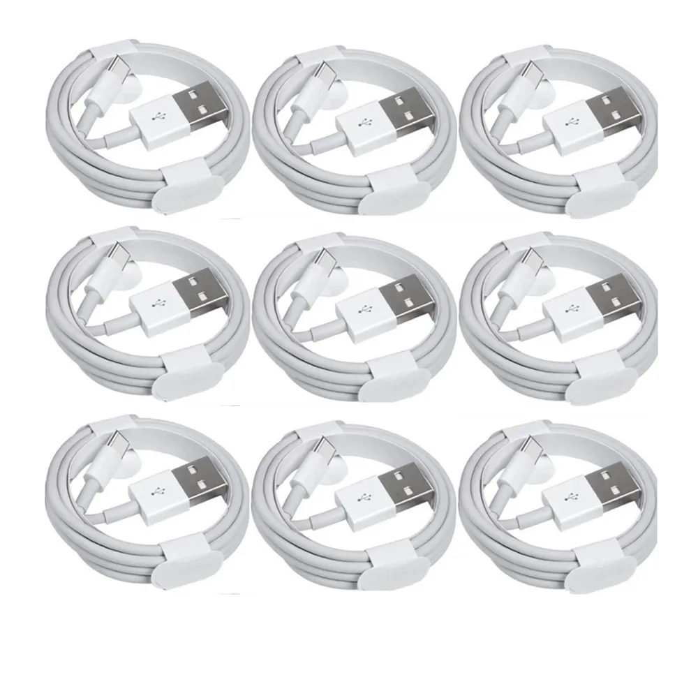 L naar USB-kabels Type-c naar C-kabel Oplaadkabels 1M 3FT 5W mobiele telefoonsnoeren voor iPhone 11 12 13 14 15 XS X Pro Max 14 Plus Samsung Xiaomi Huawei-telefoons