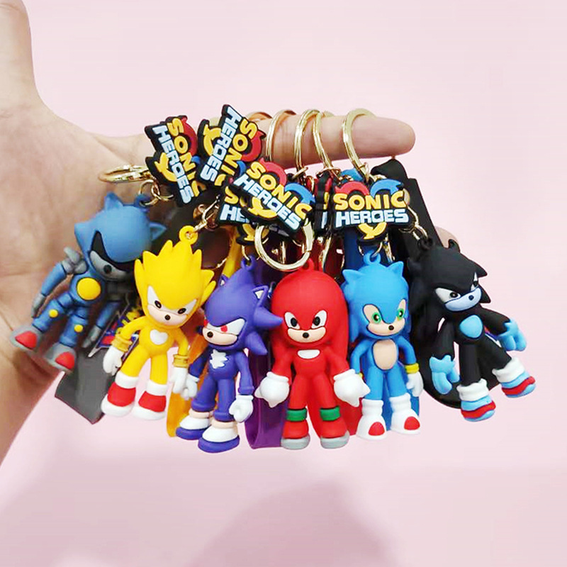 Sonic The Hedgehog Keychain for Sale Backpack 펜던트 휴대 전화 펜던트 키 체인 장식