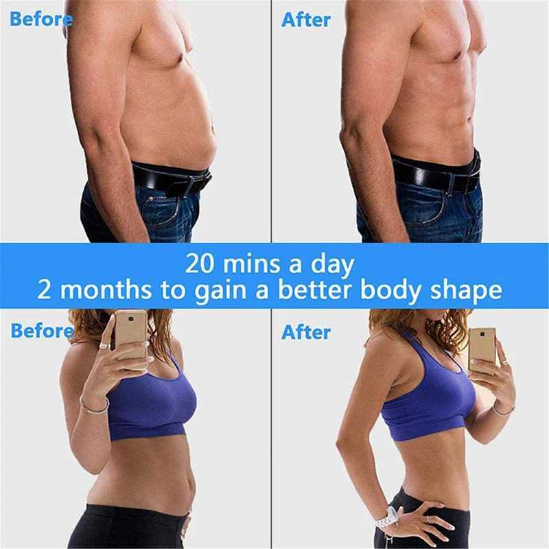 Slimming Belt EMS abdominal tuning belt abdominal vibration slimming belt trainer electric muscle stimulator weight loss fitness equipment 240321