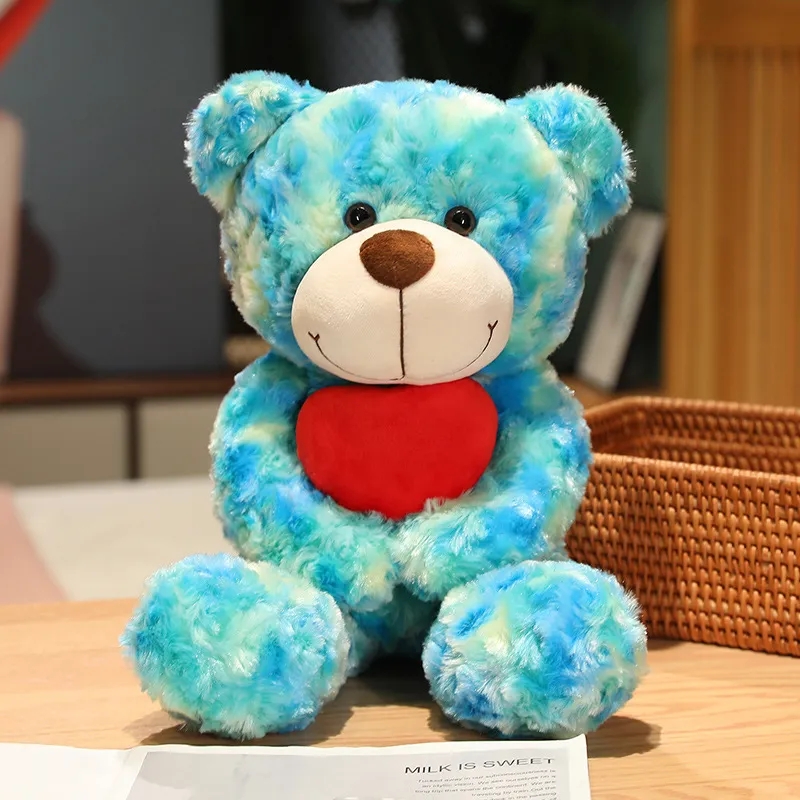 Ours en peluche mignon pour la saint-valentin, jouets pour enfants, jeux pour camarades de jeu, cadeaux de vacances, décoration de chambre à coucher, vente en gros, 2024