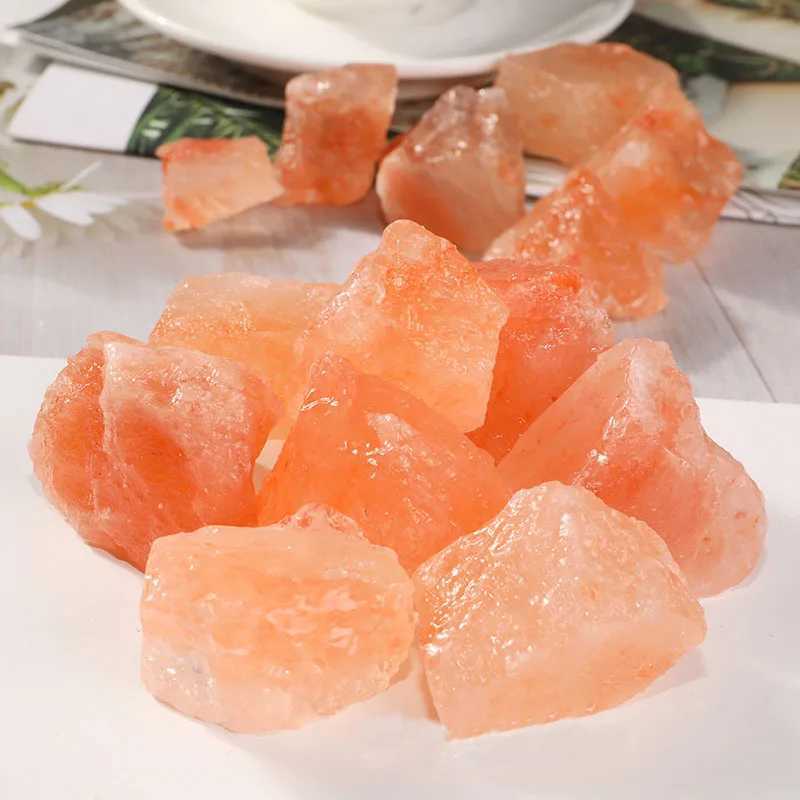 Face Massager 100g Natural Stone Orange Salt Treatment Stone Natural Stone Crystal Home Decoration Specification 240321