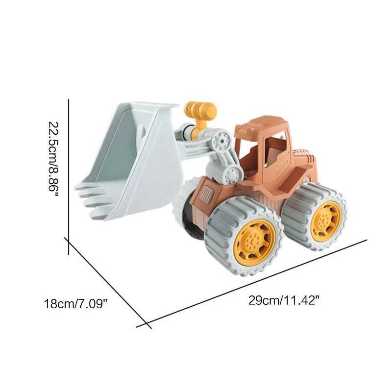 Kum Oyun Su Eğlencesi Çocuklar Plaj Oyuncak Oyuncaklar Kum Kalesi Kalıp Kürek/Tırmık/Kova/Buldozer Aracı Toddler Erkek Kızlar Komik Kamlama Oyuncak 240321