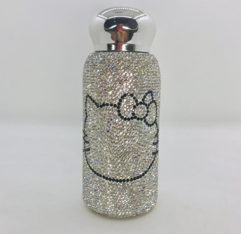 Bottiglie di strass piene di marca di lusso Tazza thermos in acciaio inossidabile 304 regalo di fascia alta