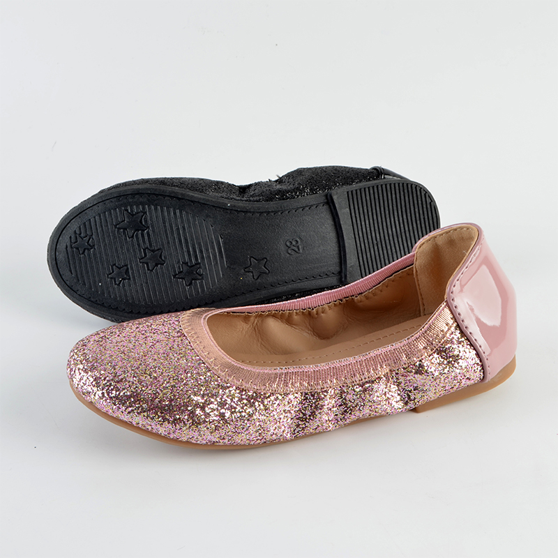 Girls' Sparkling Flat Shoes, Elegant stage Soft-Sole Kid's Shoes, Campus Girls Dance Shoes