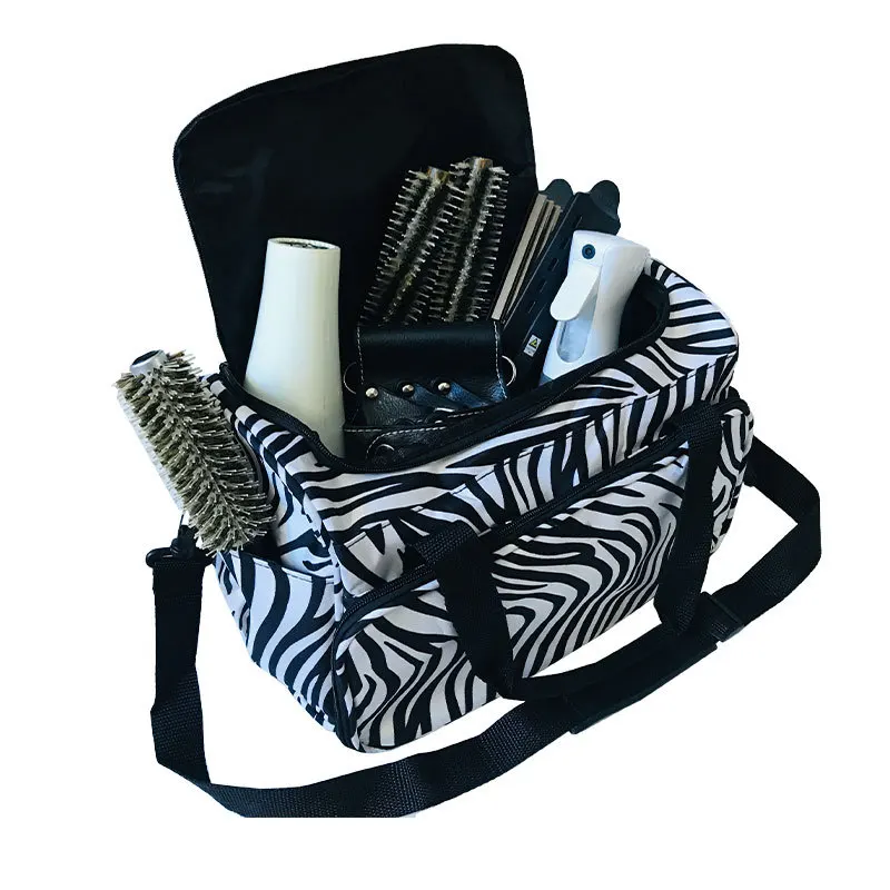 Verktyg Professionella salonghårverktyg Frisörspåse Travel Bag Big Capacity Hair Stylist Cosmetic Organizer med tillbehörsfickor