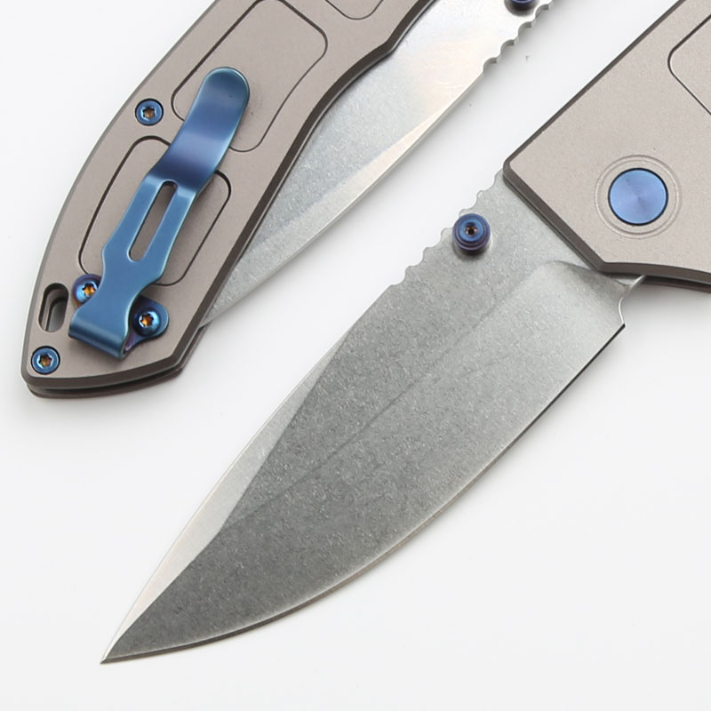 Toppkvalitet CK 748 Högkvalitativ fickfoldning Kniv D2 Stone Wash Drop Point Blade CNC Aviation Aluminiumhandtag Utomhusöverlevnad EDC Knivar med detaljhandelslådan