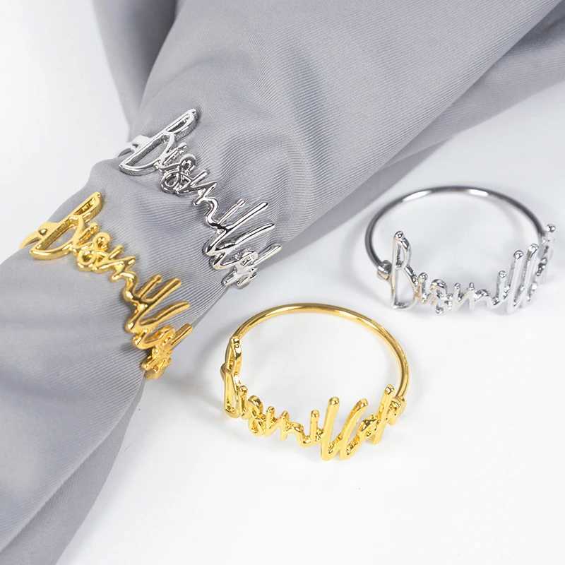 Towel Rings 2/4/6 pièces anneaux de serviette en métal en alliage pour la décoration de Table de mariage porte-serviettes Ramadan anneaux de serviette de mariage décor de Table de dîner 240321