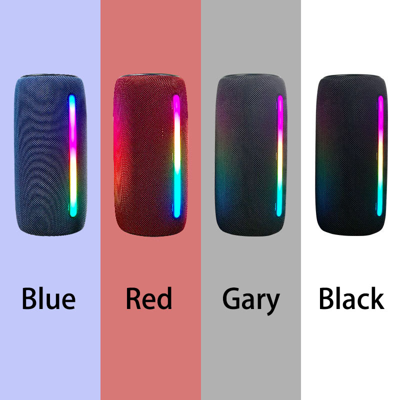Портативная Bluetooth-колонка Светодиодная ослепительная красочная подсветка Подключаемый уличный динамик для кемпинга Тяжелые басы с эффектом IPX4 Водонепроницаемый Двойная диафрагма Громкая громкость