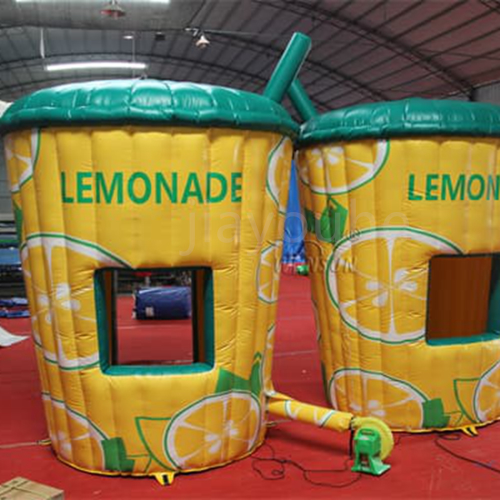3x3m Commercial Concession Inflatable Lemonade pop corn Party Tent Sell Stand Ice Drink Booth Oxford For Carnival Event With Blower By Fedex/DHL to dooor