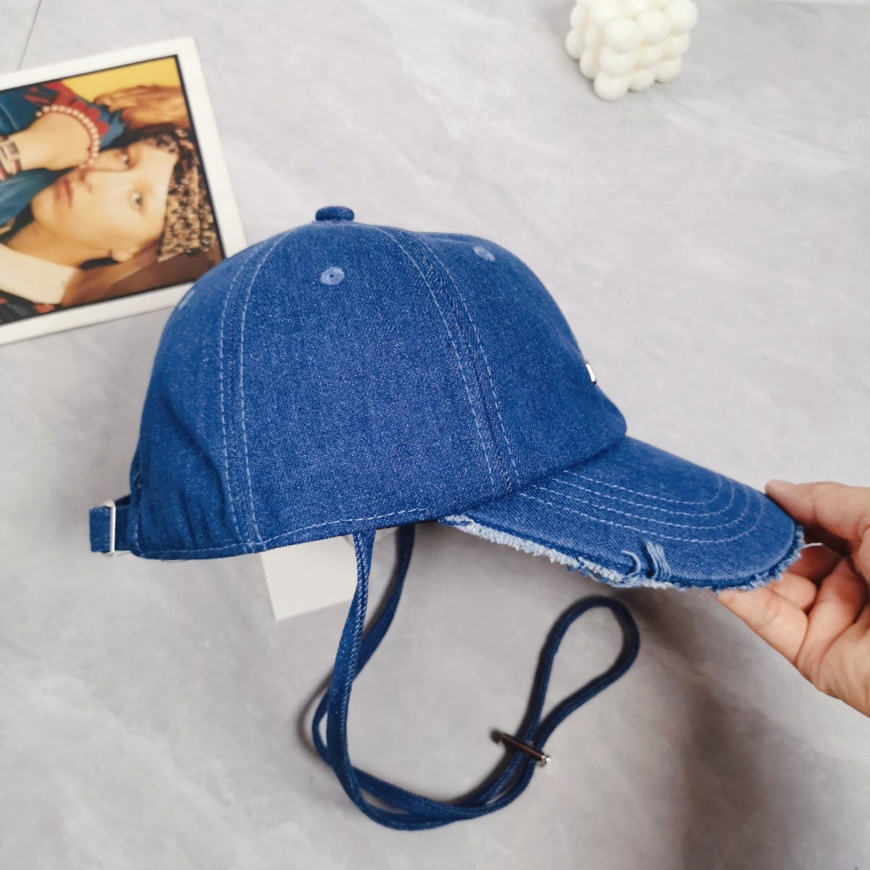 Ripped Designer Caps Denim Summer Ball Cap Rope Adjustable Casquette Luxe Beach Hat