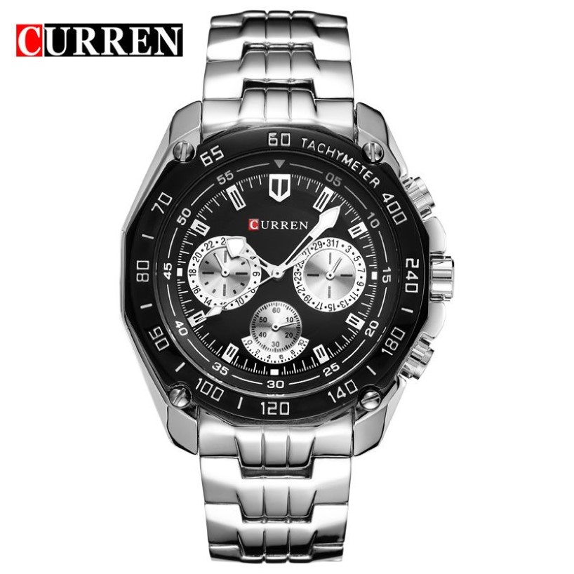 2020 Curren 8077 Säljer Herrklockor Analog Quartz Business Classic Trendy Rostfri Steel Men Watch Oem Montre de Luxe212s