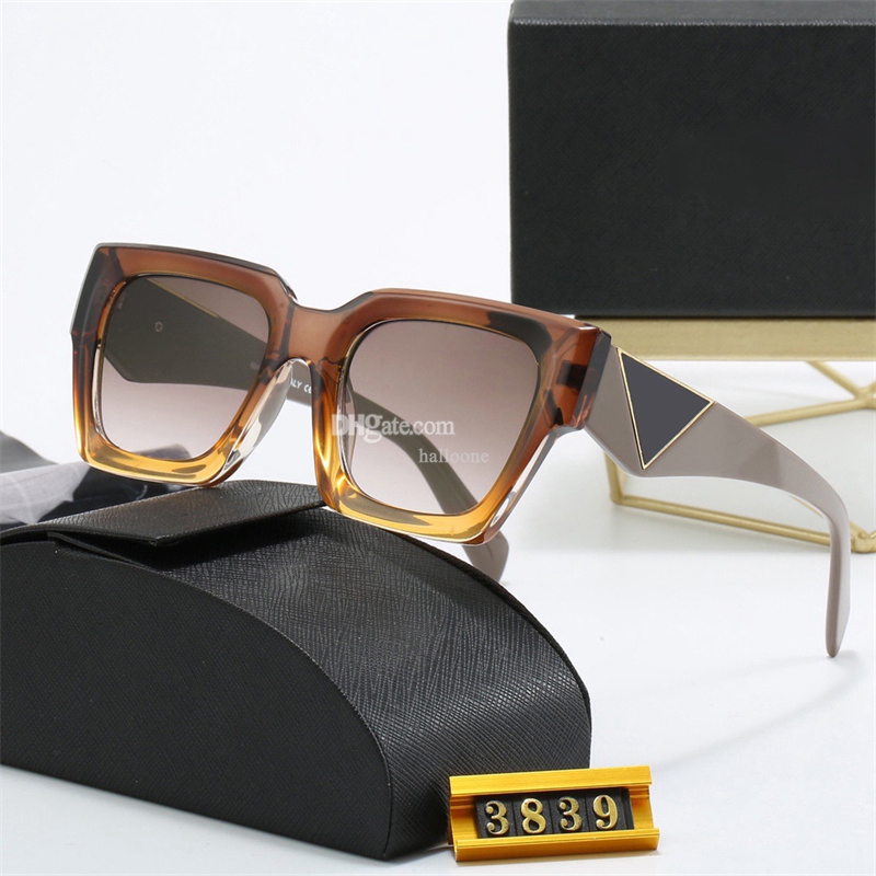 Square Solglasögon Nylon Lense Anti-Radiation Street Fashion Beach Catwalk Lämplig för alla slitage Matchande stildesigner solglasögon för män kvinnor unisex med låda