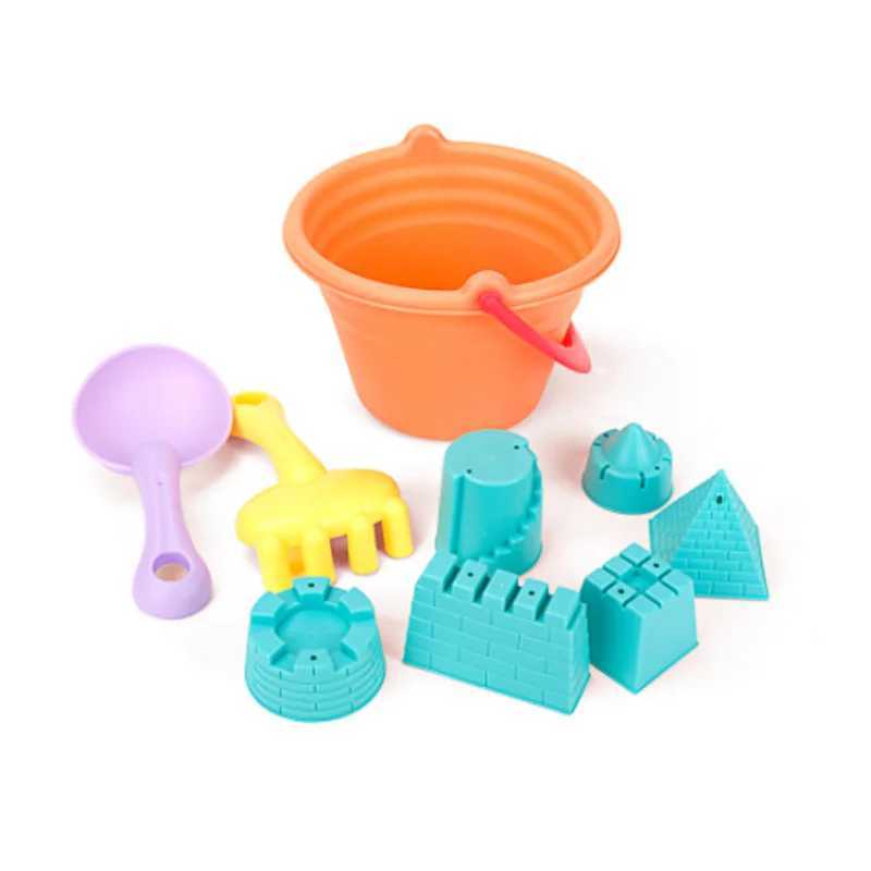 Sand Play Water Fun Soft Lime Beach Tools Set Sand Spela Toys For Kids Fun Water Beach Seaside Tools Child Sandglas Shovel Tool Gifts 240321