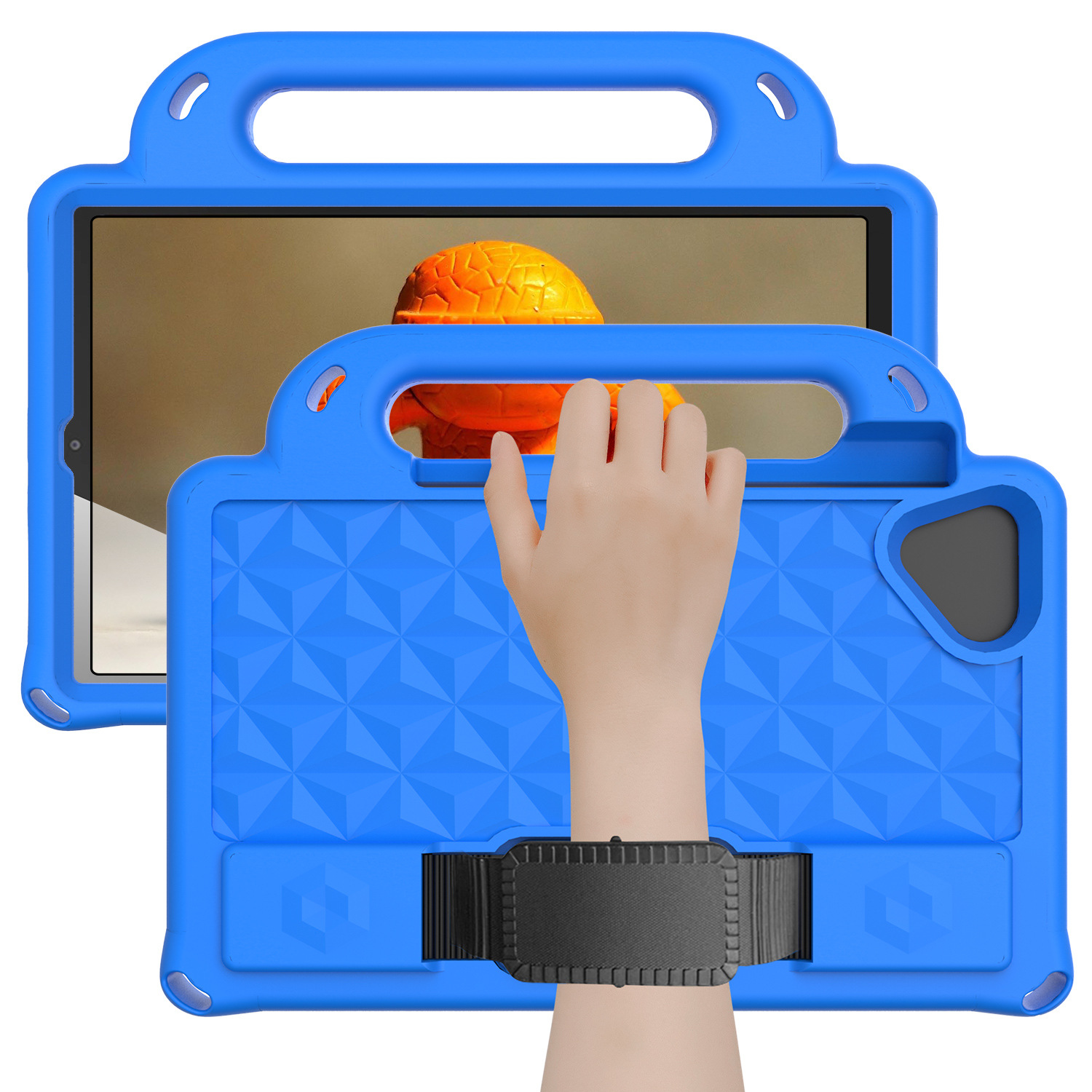 Barn EVA-stötbeständig tablettfodral för Samsung Galaxy Tab A7 Lite 8.7 SM-T220 SM-T225 T220 T225-lock med axelrem