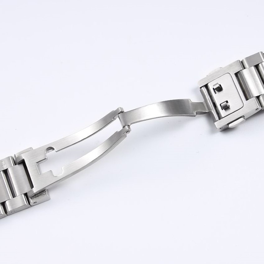 Armbandsrem för taggheuer -serien Solid rostfritt klocktillbehör Band 22mm Steel Silver Matte Texture246y