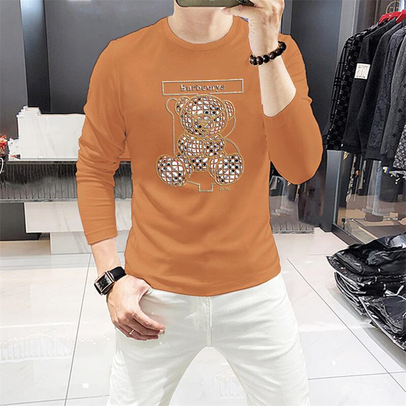 2024 Mens Fashion Mens Designer T-shirt Abbigliamento all'ingrosso Nero Bianco Design Uomo Casual Top manica lunga T-shirt Taglia asiatica M-4XL