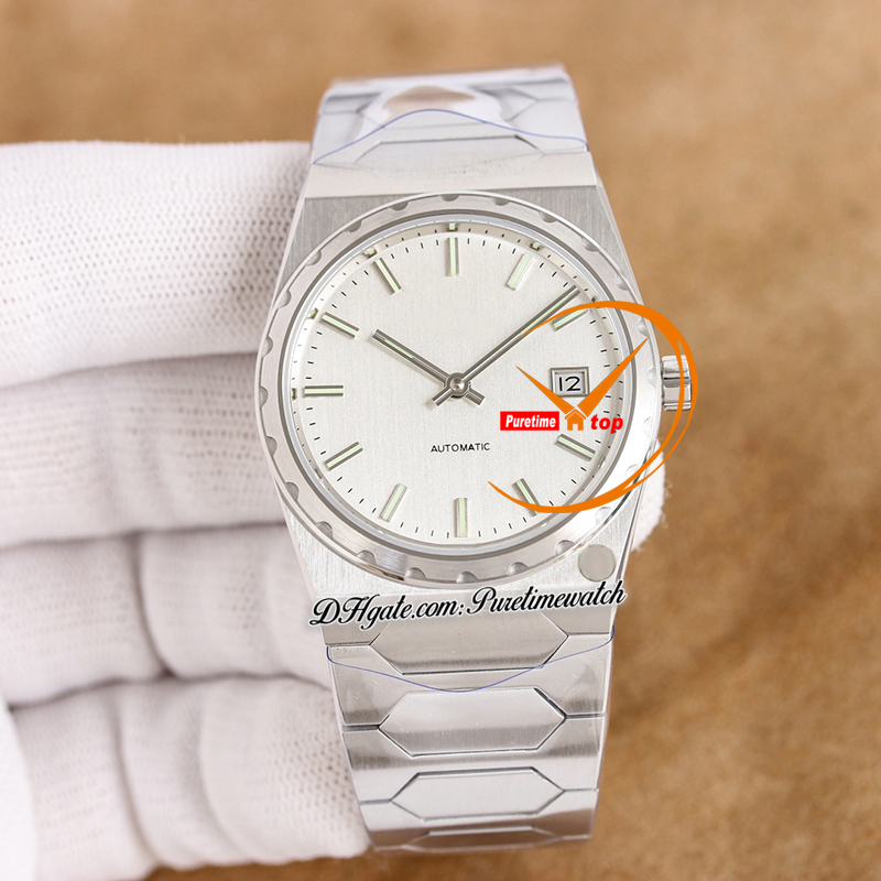 Historiques 4200H 222 Jumbo A2455 automatisch heren dames unisex horloge V9F 37 mm witte stick wijzerplaat roestvrijstalen armband Super Edition Puretimewatch Reloj Hombre