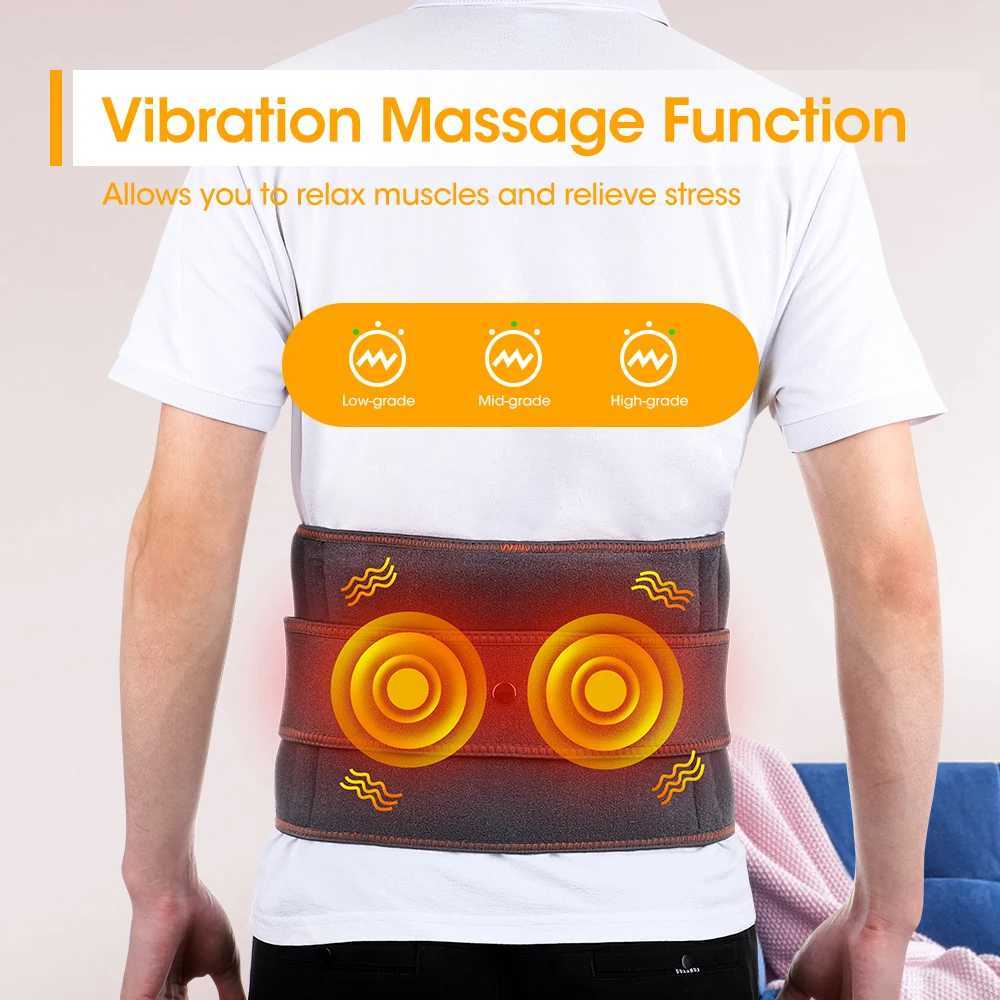 Ceinture amincissante Traitement de chauffage infrarouge électrique pour ceinture de soutien vibration support du bas du dos soulagement de la douleur masseur musculaire 240322