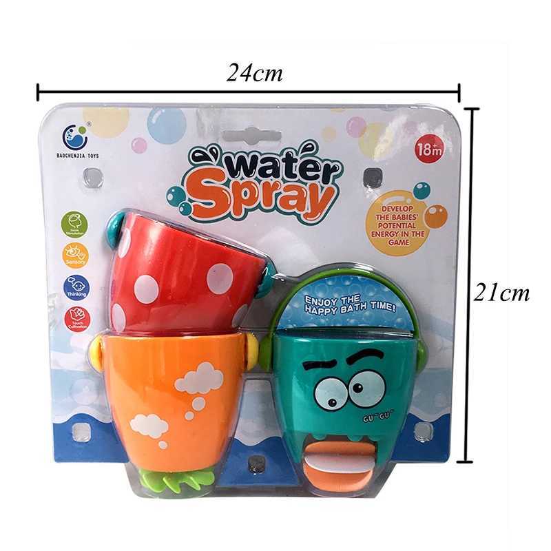 Sand Spielen Wasser Spaß Baby Dusche Bad Spielzeug Set Baby Badezimmer Badewanne Mini Undichter Eimer Strand Spielzeug Sprinkler Dusche spielen Wasser Tassen Geschenke Für Kleinkind 240321