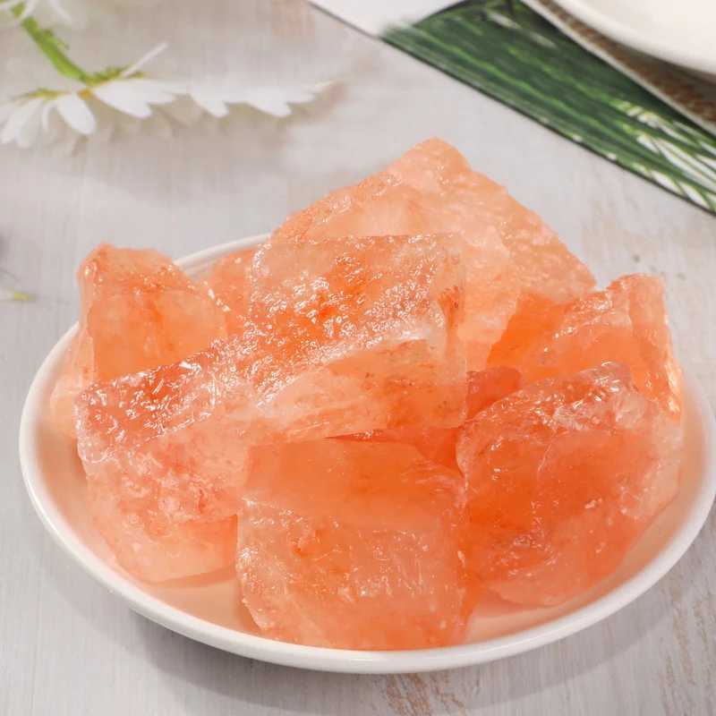 Face Massager 100g Natural Stone Orange Salt Treatment Stone Natural Stone Crystal Home Decoration Specification 240321