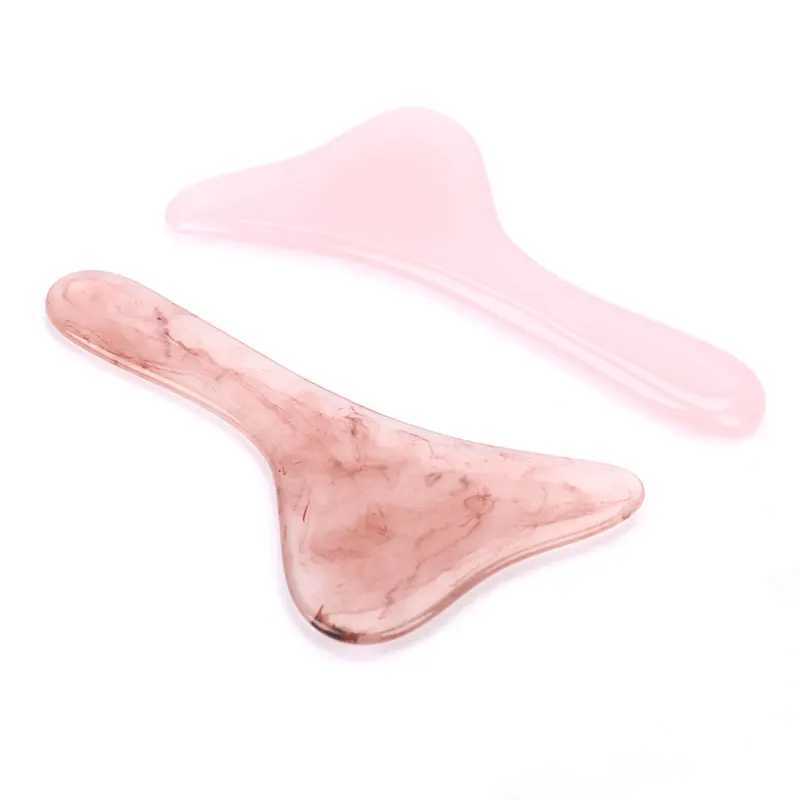 Face Massager Natural resin guasha massage scraper for treating acupoint tenderness facial and neck pain body wax guasha scraper 240321