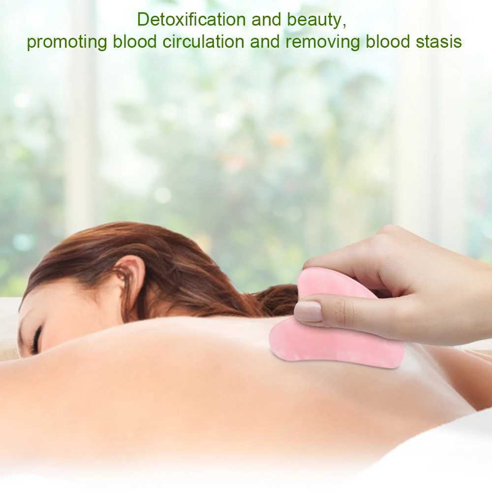 Massageador facial 100% natural Jadeite Guasha Board para massagem facial Aprimoramento facial Ferramentas de massagem de beleza e saúde para pescoço facial e corpo com caixa de presente 240321