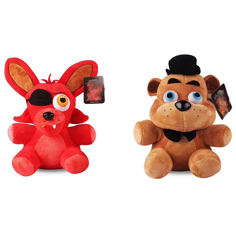 Fabriek groothandel 4 stijlen van 18 cm FNAF knuffel beer vos konijn eend spel omliggende poppen kinderen favoriete geschenken