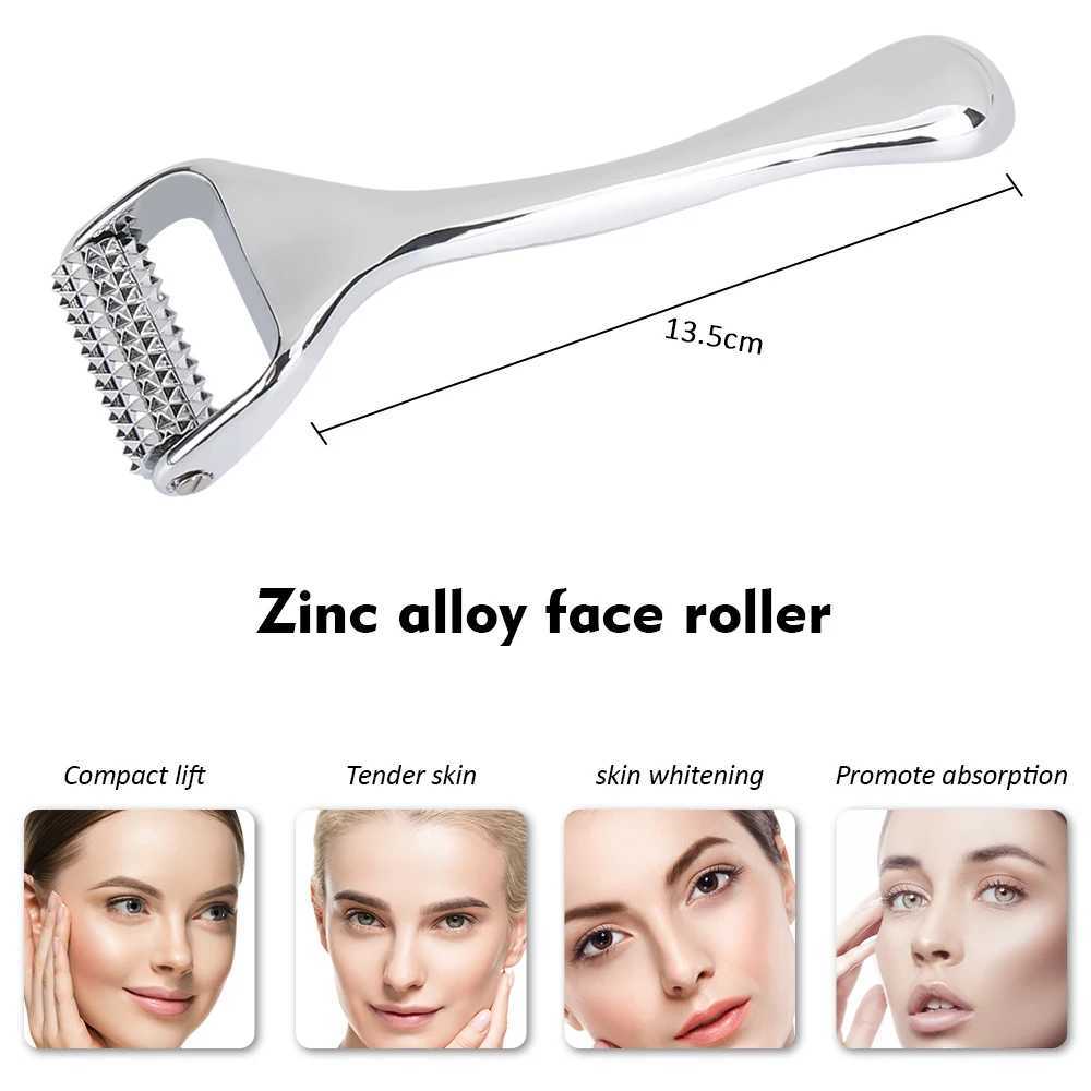 Gesichtsmassagegerät, Gesichtsmassagegerät, Zinklegierung, Lederrolle, schmerzlose Mikro-Hautpflege, manuelles Gesichtsmassagegerät, Beauty-Tool, Gesichtsroller, Faltenentfernung, 240321