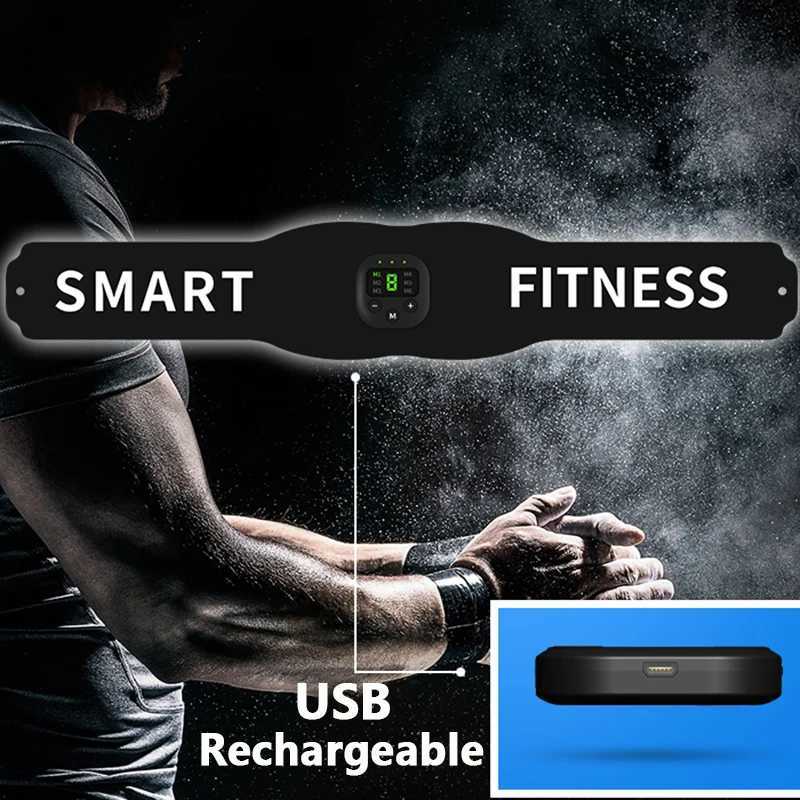 スリミングベルト新しい電気刺激筋肉トレーナー振動脂肪燃焼減量ベルトフィットネス機器減量USB充電240321