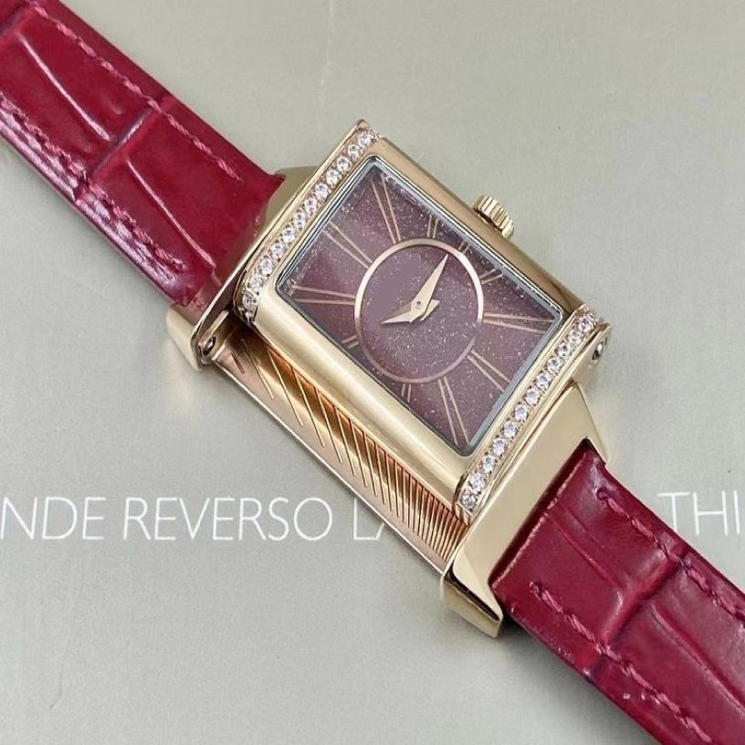 최신 소규모 23x39mm 여성 Watch Reverso Ultra Thin Lovers 결혼 스테인레스 스틸 빈티지 레이디 에디션 쿼츠 고품질 소녀 WAT301F