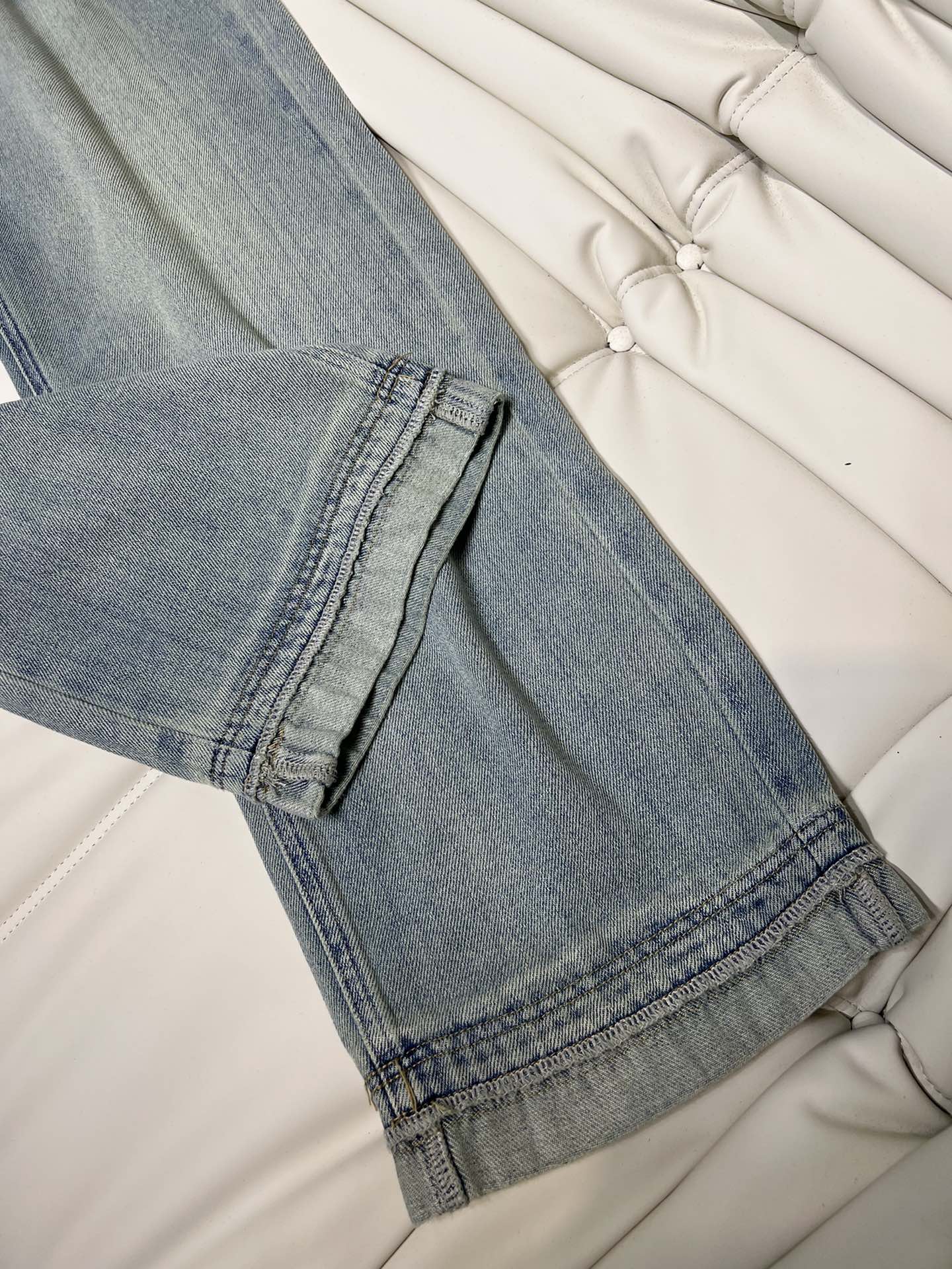 2024 azul frete grátis em linha reta solta calças de brim femininas designer bolsos calças jeans femininas 3216
