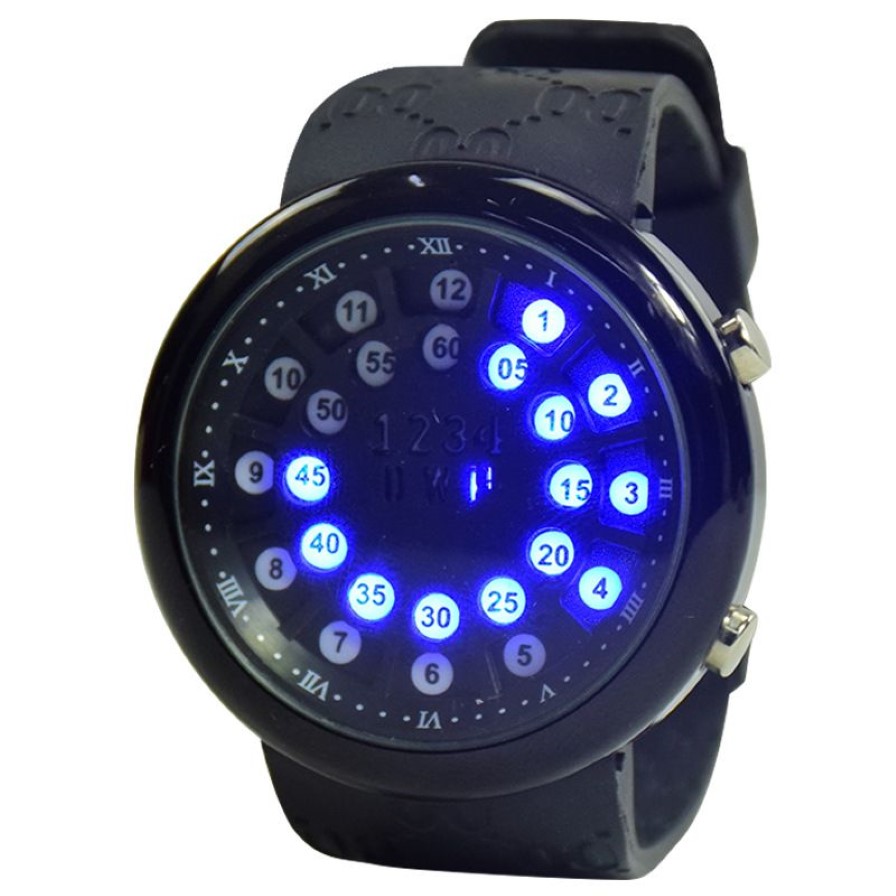 Men Luminous Fashion Electronic Watch Luxury ball electro Conception LED Digital military Sport WristWatch Mens Full Silicone Watc218S