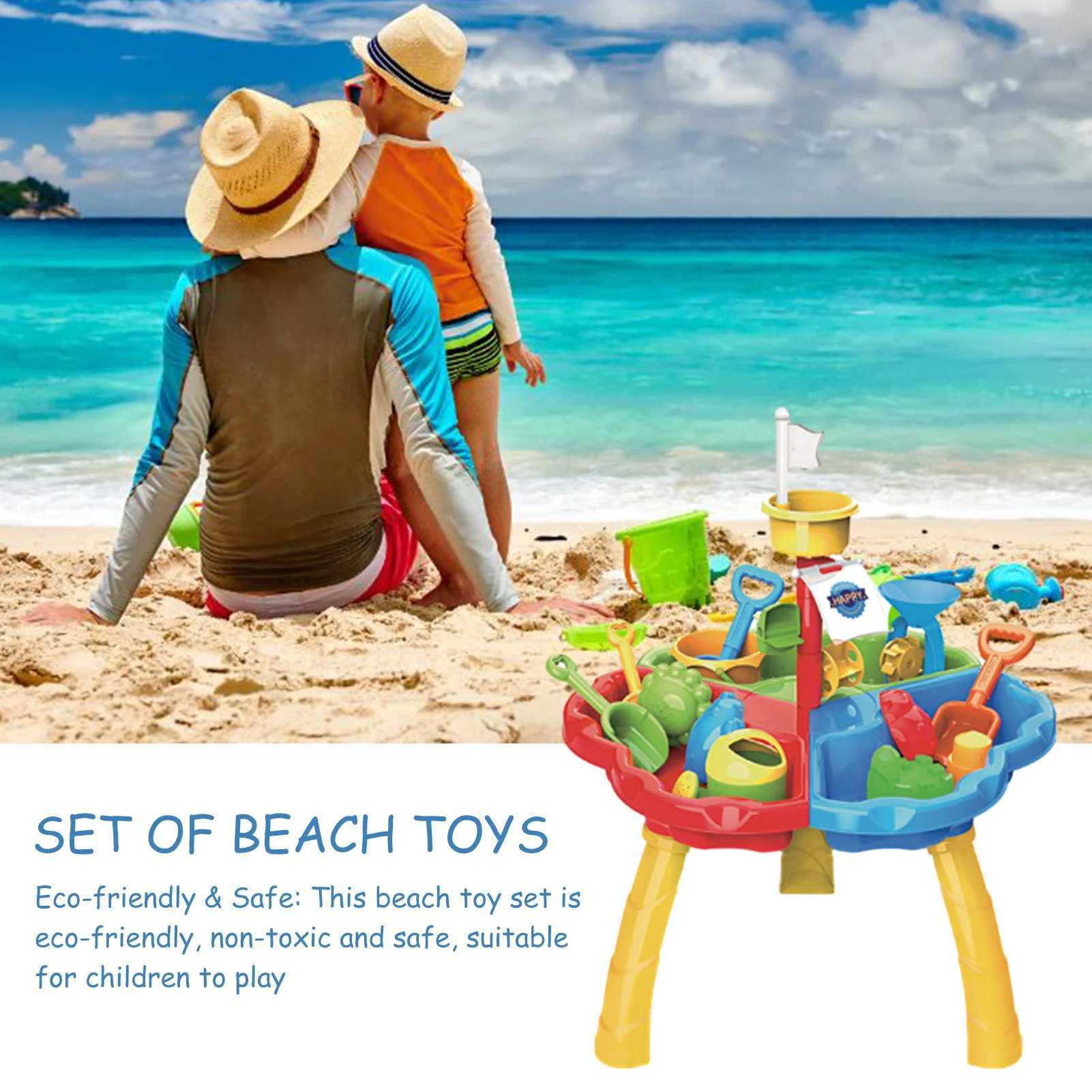 サンドプレイファンビーチのおもちゃセットサンドプレー砂場おもちゃの水道テーブルビーチビーチプレイアクティビティテーブル