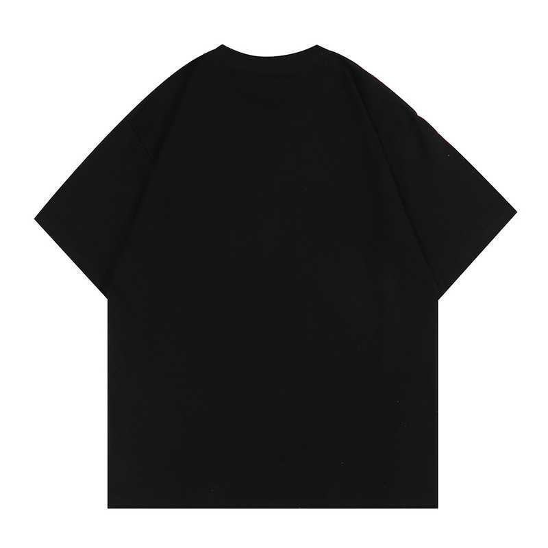 Designer Kit New Fashion Letter Tryckt T-shirt National Street Loose Cotton Student Versail Short Sleeve Mens Summer