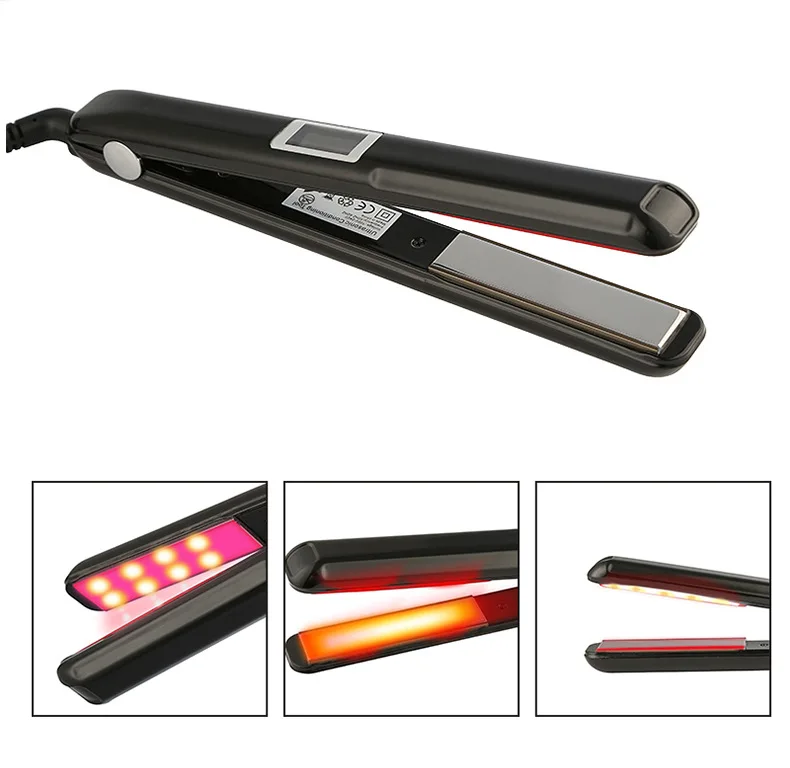 Tools Ultrasonic Infrared Hair Care Iron Recovers The Damaged Hair LCD Display Hair Treatment Styler Cold Iron Straightener