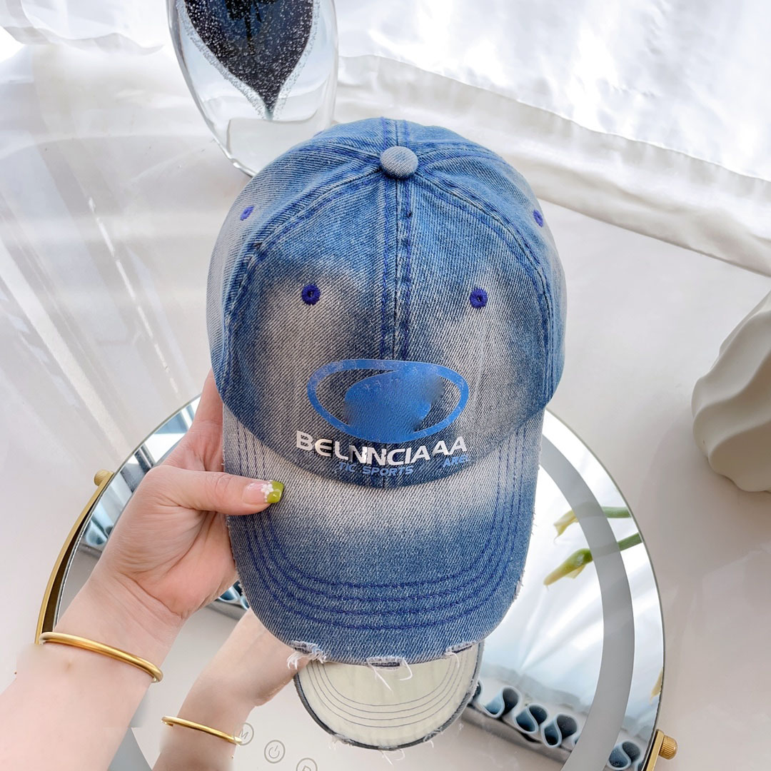 Batik-Denim-Baseballkappe für Damen, Frühling/Sommer, Outdoor, Herren-Designer-Mütze, modische, UV-beständige Trucker-Hüte, mit Buchstaben bedruckte Casquette