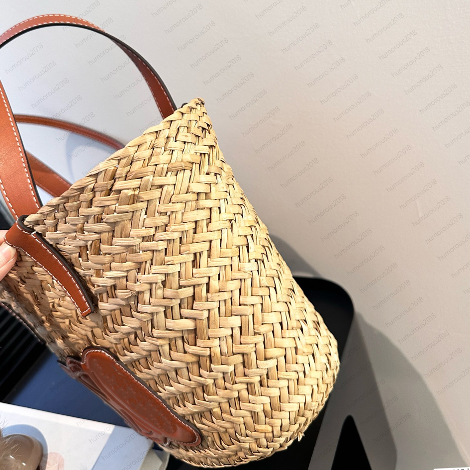 IV-Untermarke Saisin Classic Fashion Lafite Grass Handtasche, Sommer-Strandurlaub, am besten passende Einkaufstasche Lafite Grass Woven Beach Bag