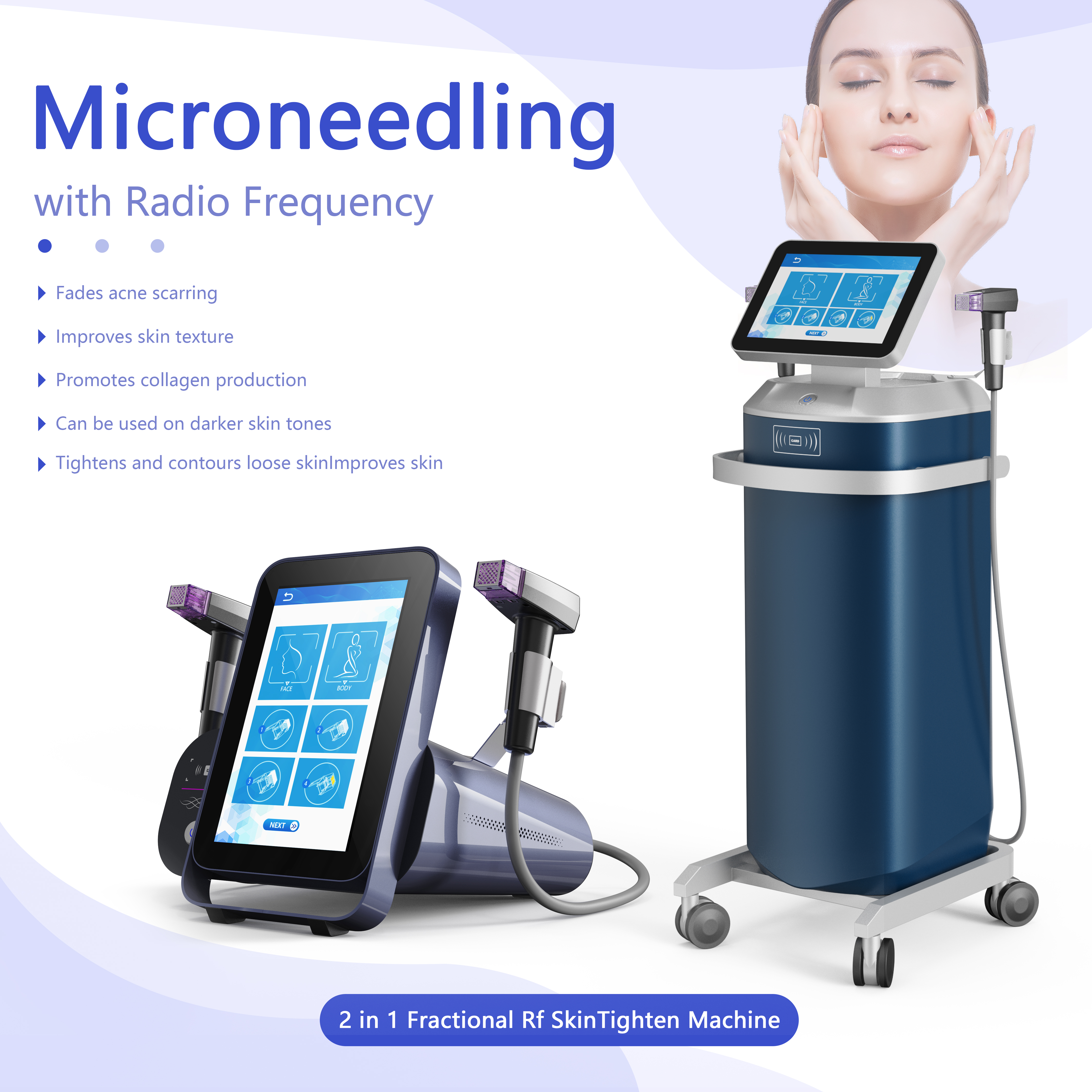 Inmode Morpheus 8 Microneedling Radio Frequency Gold MicroNeedle Skin Lift Tighten Anti-Aging Acne Removal RF Machines Portable Vertical Different Colors Types