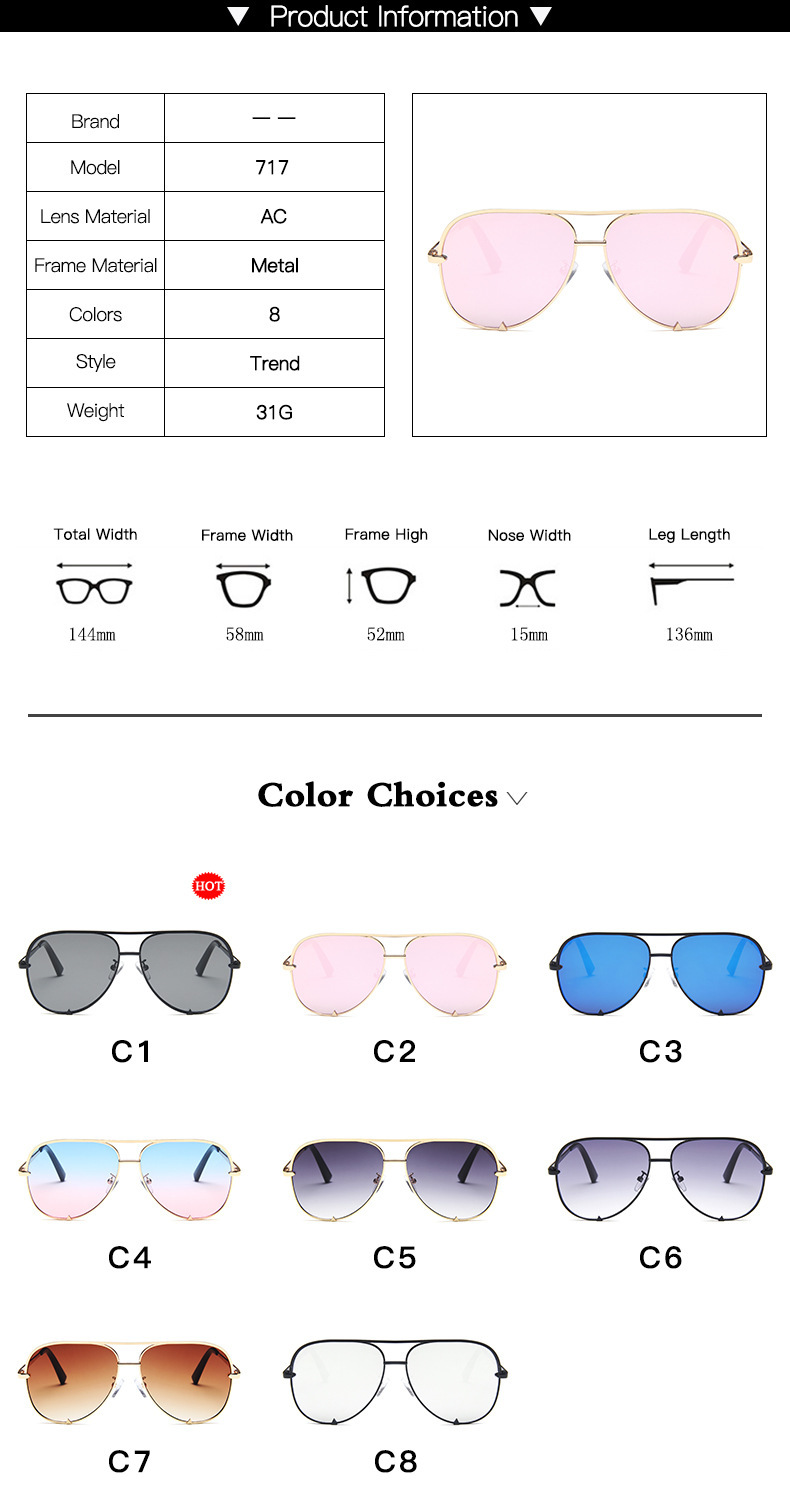 Lunettes de soleil de style rétro européen et américain, lunettes crapaud à double faisceau, lunettes de soleil pour hommes et femmes, lunettes de soleil tendance