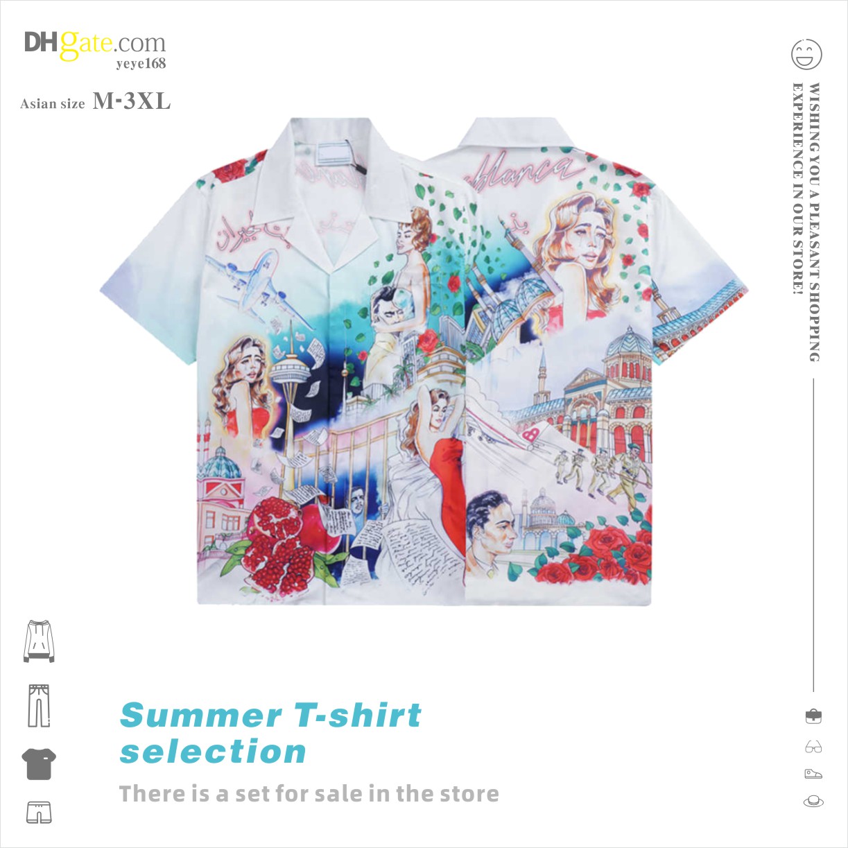 Designer Silk Bowling Tshirt Fashion Hawaii Floral Letter Print Beach Shirts Men's Dcasual Shirts Men Summer Short Sleeve Loose Dress Shirt M-3XL